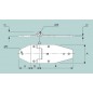Charnière à graisseur 149x65mm inox
