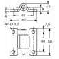 charnière inox 30X180°