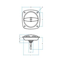 Serrure rotative inox