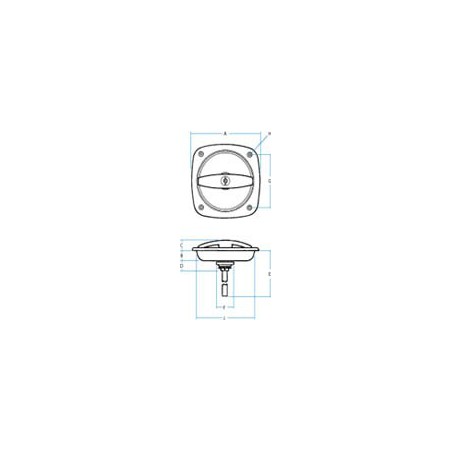 Serrure rotative inox