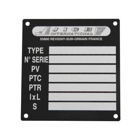 Plaque de tare