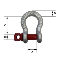 Manille lyre 8,5T galvanisée RR:51T 1''