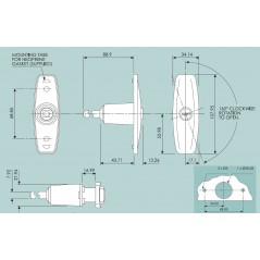 Serrure escamotable Pop up droite 