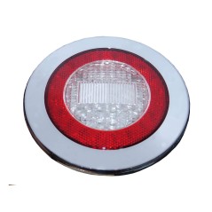 Feu arrière rond recul + catadioptre 24V à Led