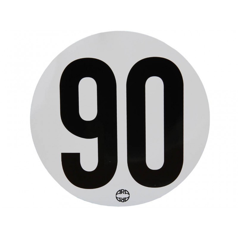 Disque limitation de vitesse adhésif 90