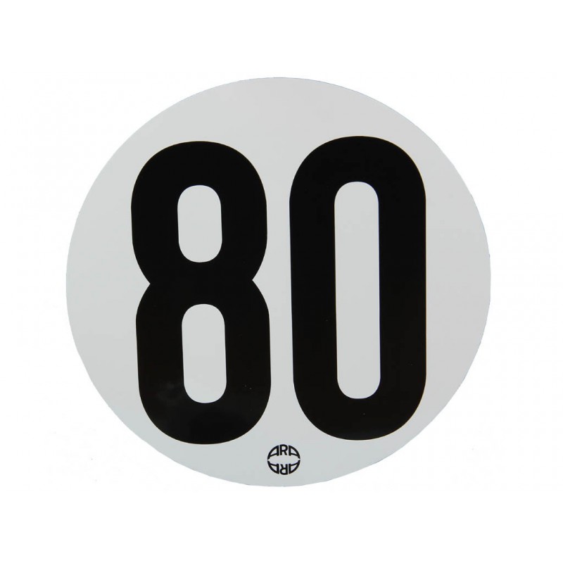 Disque limitation de vitesse adhésif 80