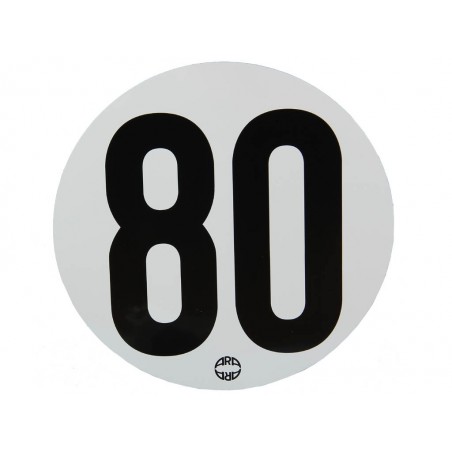 Disque limitation de vitesse adhésif 80