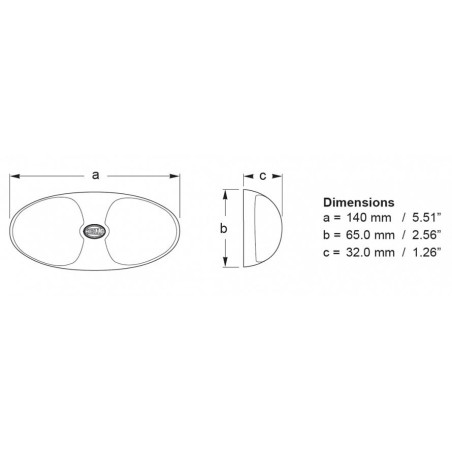 Eclaireur à Led rouge 12/24V intérieur compartiment