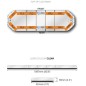 Enseigne 109 cm a led LEGION FIT  12 modules orange 12v/24v