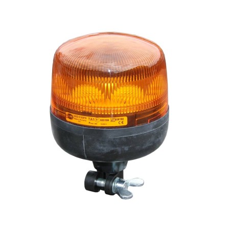Gyrophare orange à Led 12/24V fixation tubulaire