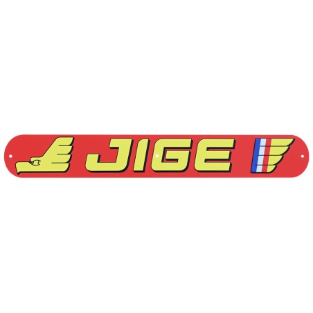 Plaque logo JIGE 460 x 65 coté gauche 