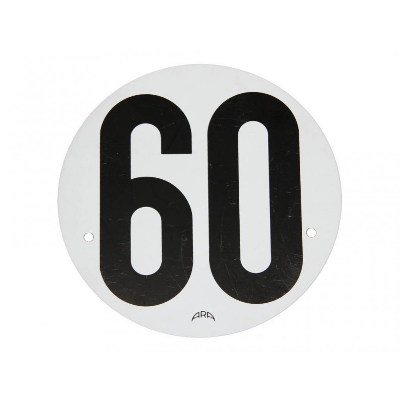 Disque limitation de vitesse aluminium 60