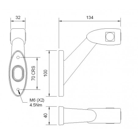 Feu de gabarit mini à Led droit 12/24V