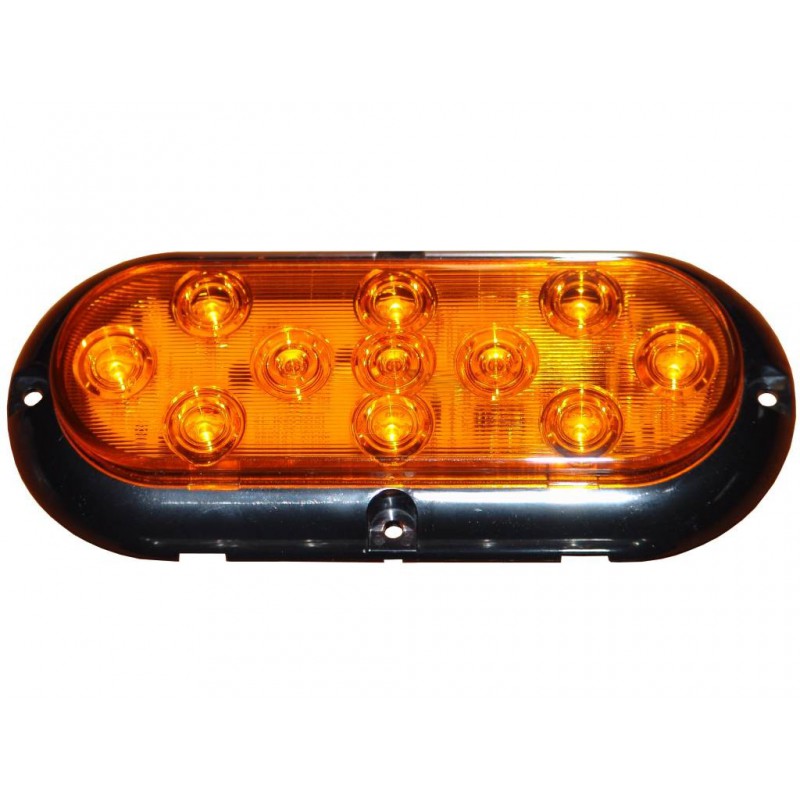 Feu périphérique oval orange  12/24V à Led "PET"