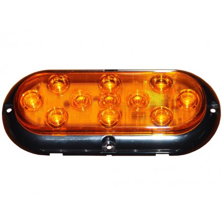 Feu périphérique oval orange  12/24V à Led "PET"