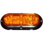Feu périphérique oval orange  12/24V à Led "PET"