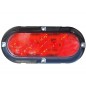 Feu périphérique rouge oval 12/24V à Led "PET"
