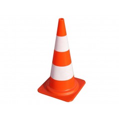 Cône signalisation H  0,75 m   bandes classe 01