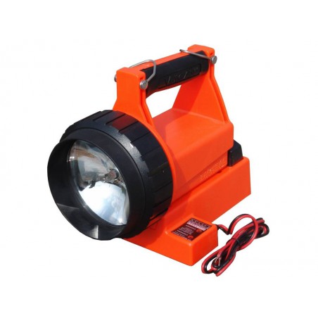 Lampe torche US 12V orange rechargeable 